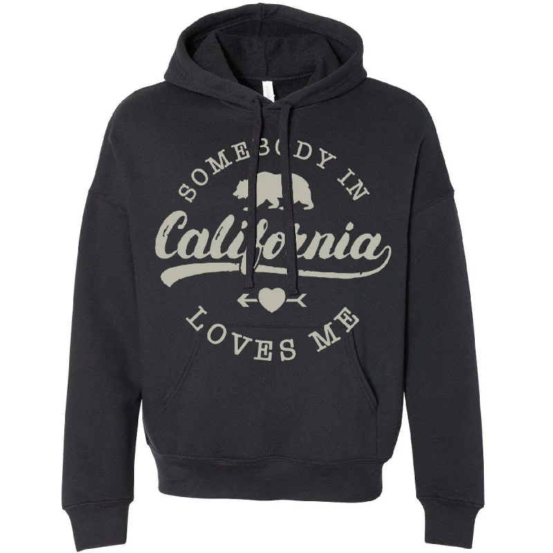 Somebody Loves Me In California Drop Shoulder Hoodie Hoodie with Full-Zip Functional Layering Somebody Loves Me In California Drop Shoulder Hoodie Hoodie with Full-Zip Functional Layering