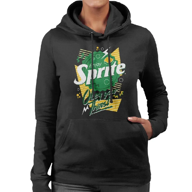 Sprite 90s Bottlecap Obey Your Thirst Women's Hooded Sweatshirt Hoodie with Pastel Soft Subtle Sprite 90s Bottlecap Obey Your Thirst Women's Hooded Sweatshirt Hoodie with Pastel Soft Subtle