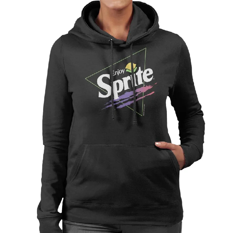 Sprite Enjoy Logo Triangle Aesthetic Women's Hooded Sweatshirt Hoodie with Rhinestones Sparkly Elegant Sprite Enjoy Logo Triangle Aesthetic Women's Hooded Sweatshirt Hoodie with Rhinestones Sparkly Elegant