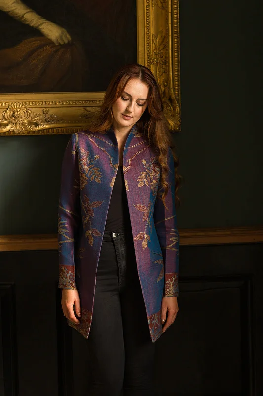 Bhumi Jacket in Imperial Blue Chenille Jacket Brocade Jacket Lace Jacket