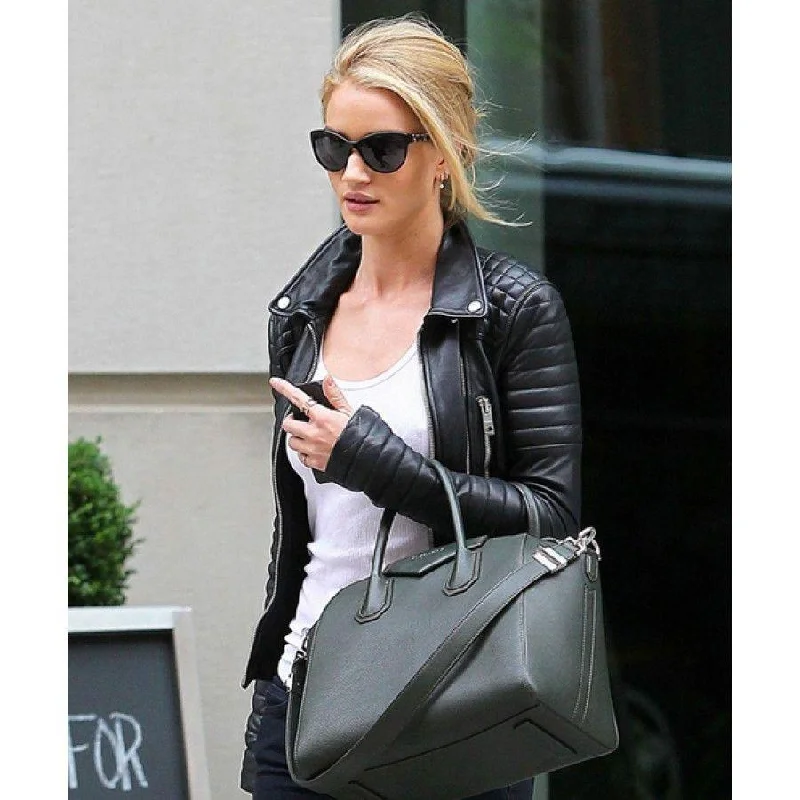 Rosie Huntington Whiteley Black Leather Quilted Jacket For Women Print Jacket Jacquard Jacket Patchwork Jacket Rosie Huntington Whiteley Black Leather Quilted Jacket For Women Print Jacket Jacquard Jacket Patchwork Jacket