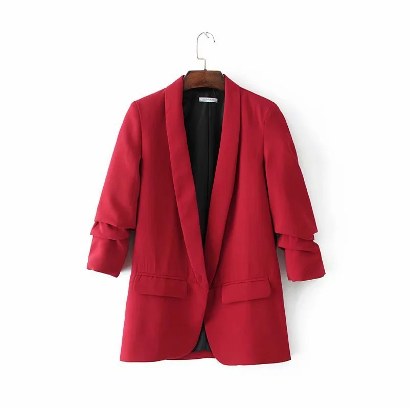Cross-border 18 new summer in Europe and the wind speed sell pass 27194 vertical fold female jackets Snapped Jacket Toggled Jacket Drawstring Jacket Cross-border 18 new summer in Europe and the wind speed sell pass 27194 vertical fold female jackets Snapped Jacket Toggled Jacket Drawstring Jacket