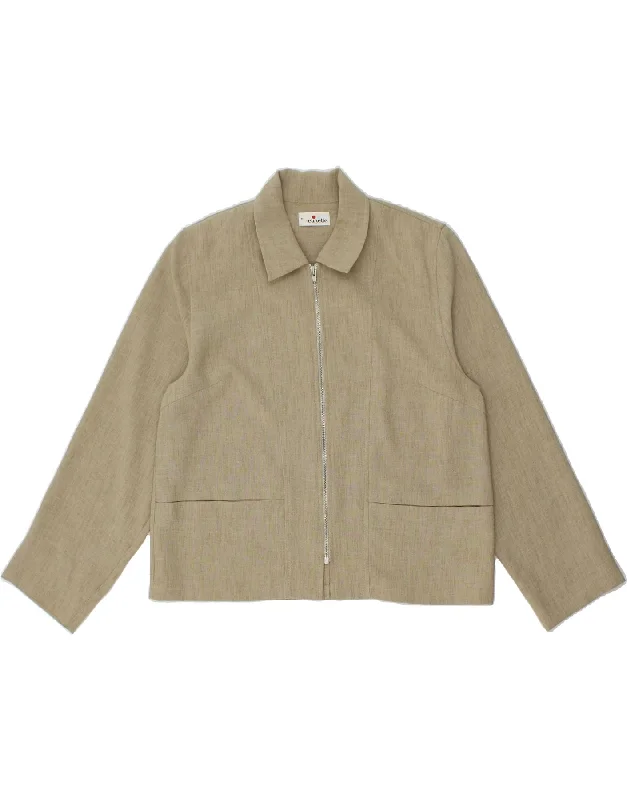 ELINETTE Womens Blazer Jacket IT 42 Medium Beige Polyester Rayon Fabric Velvet Fabric Corduroy Fabric ELINETTE Womens Blazer Jacket IT 42 Medium Beige Polyester Rayon Fabric Velvet Fabric Corduroy Fabric