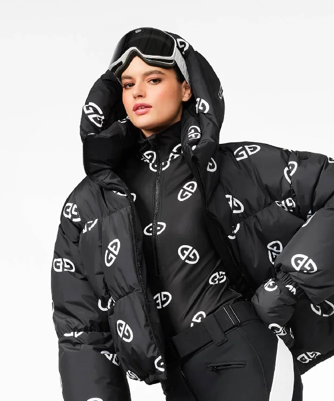 Women's Snowflake Ski Jacket Print Jacket Jacquard Jacket Patchwork Jacket