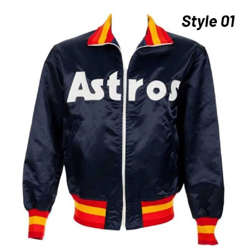 1980’s Vintage Houston Astros Jacket V-Neck Jacket Boat Neck Jacket Square Neck Jacket 1980’s Vintage Houston Astros Jacket V-Neck Jacket Boat Neck Jacket Square Neck Jacket