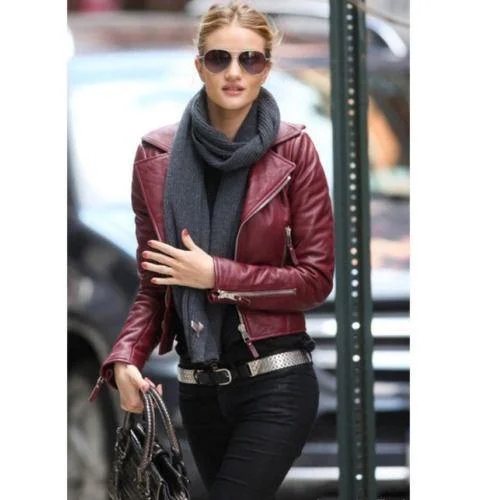Ladies Women Brando Burgandy Leather Slim Fit Short Body Jacket Satin Jacket Silk Jacket Chiffon Jacket Ladies Women Brando Burgandy Leather Slim Fit Short Body Jacket Satin Jacket Silk Jacket Chiffon Jacket