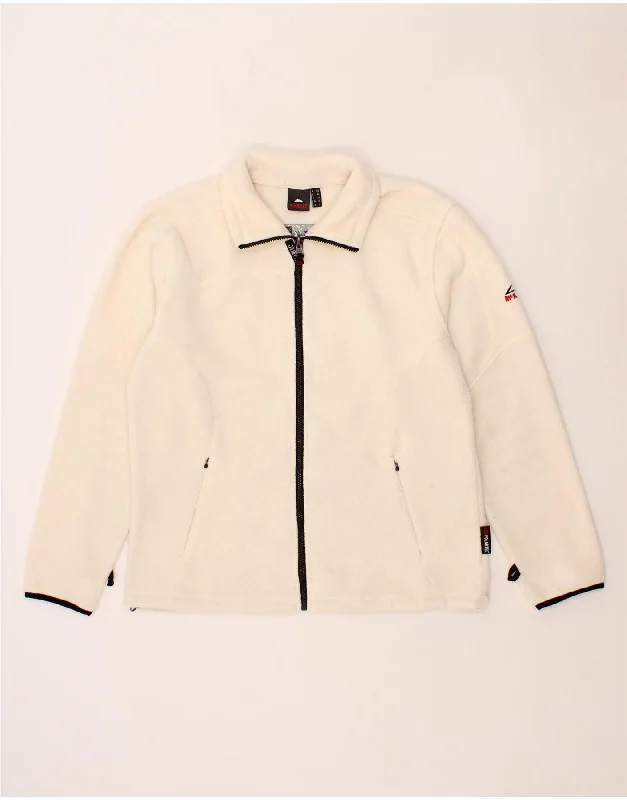 MC KINLEY Womens Fleece Jacket UK 16 Large White Polyester Belted Jacket Elasticated Jacket Padded Jacket