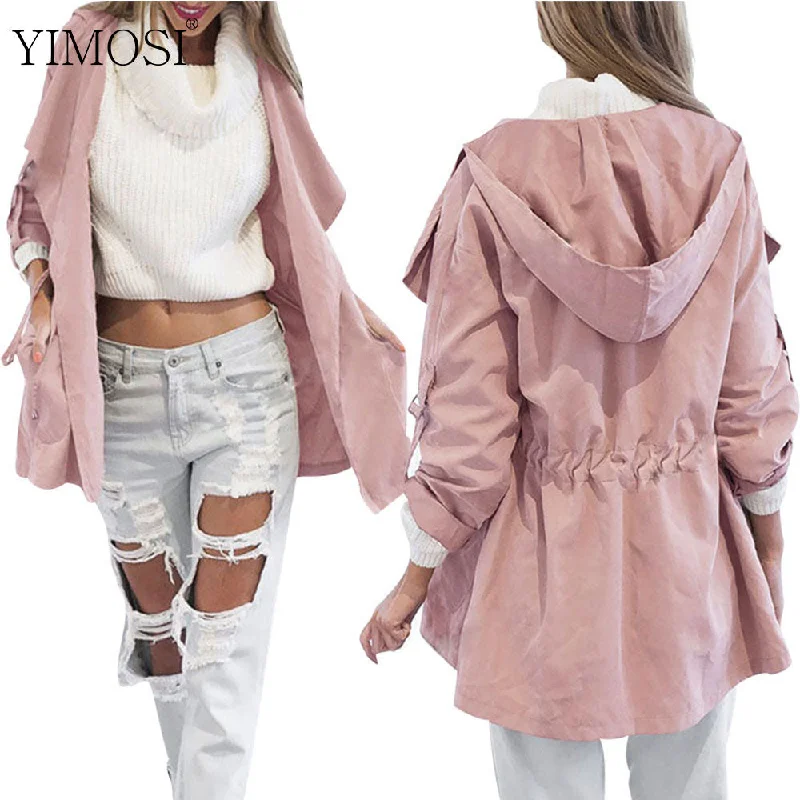 New 2019 Women Jack Coat Autumn Long Sleeve Hooded Coat Jacket Casual Elastic Waist Pocket Kimono Female Loose Outwear Cotton Jacket Linen Jacket Terry Jacket New 2019 Women Jack Coat Autumn Long Sleeve Hooded Coat Jacket Casual Elastic Waist Pocket Kimono Female Loose Outwear Cotton Jacket Linen Jacket Terry Jacket