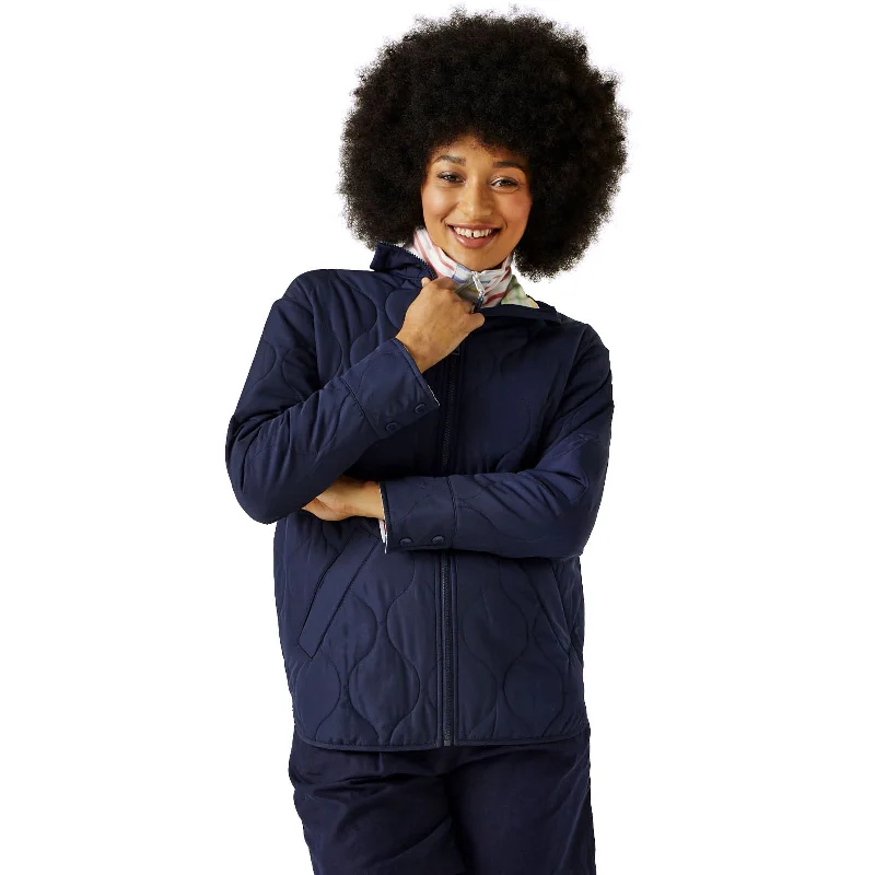 Regatta Womens Courcelle High Collar Padded Jacket - Navy Satin Jacket Silk Jacket Chiffon Jacket Regatta Womens Courcelle High Collar Padded Jacket - Navy Satin Jacket Silk Jacket Chiffon Jacket