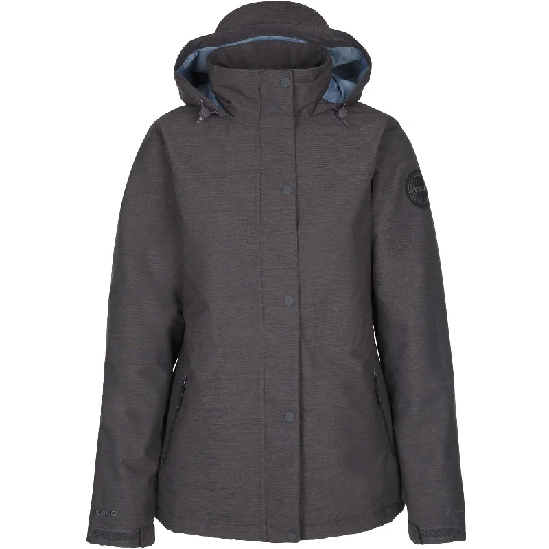 Trespass Womens Gloria DLX Waterproof Jacket - Grey Elasticated Jacket Padded Jacket Insulated Jacket Trespass Womens Gloria DLX Waterproof Jacket - Grey Elasticated Jacket Padded Jacket Insulated Jacket