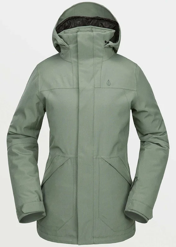 Volcom Women's Shelter 3D Stretch Jacket Stand-Up Collar Roll-Neck Collar Turtle Neck Volcom Women's Shelter 3D Stretch Jacket Stand-Up Collar Roll-Neck Collar Turtle Neck
