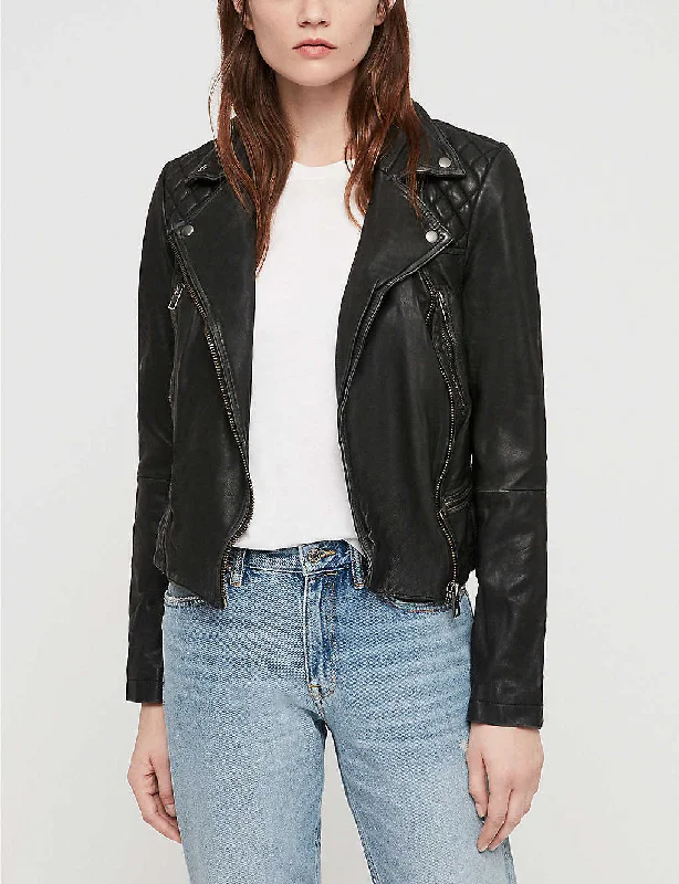 Women’s Distressed Black Leather Biker Jacket Collared Jacket Crew Neck Jacket Turtle Neck Jacket Women’s Distressed Black Leather Biker Jacket Collared Jacket Crew Neck Jacket Turtle Neck Jacket