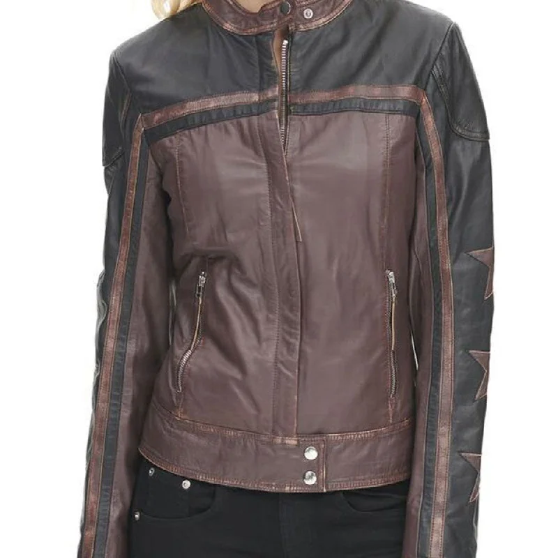 Women's Sleeves Design Motorcycle Leather Jacket Faux Fur Jacket Real Fur Jacket Shearling Jacket Women's Sleeves Design Motorcycle Leather Jacket Faux Fur Jacket Real Fur Jacket Shearling Jacket