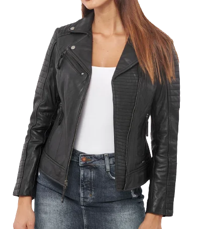 Womens Sloane Genuine Lambskin Biker Leather Jacket Oversized Jacket Tailored Jacket Straight Jacket Womens Sloane Genuine Lambskin Biker Leather Jacket Oversized Jacket Tailored Jacket Straight Jacket