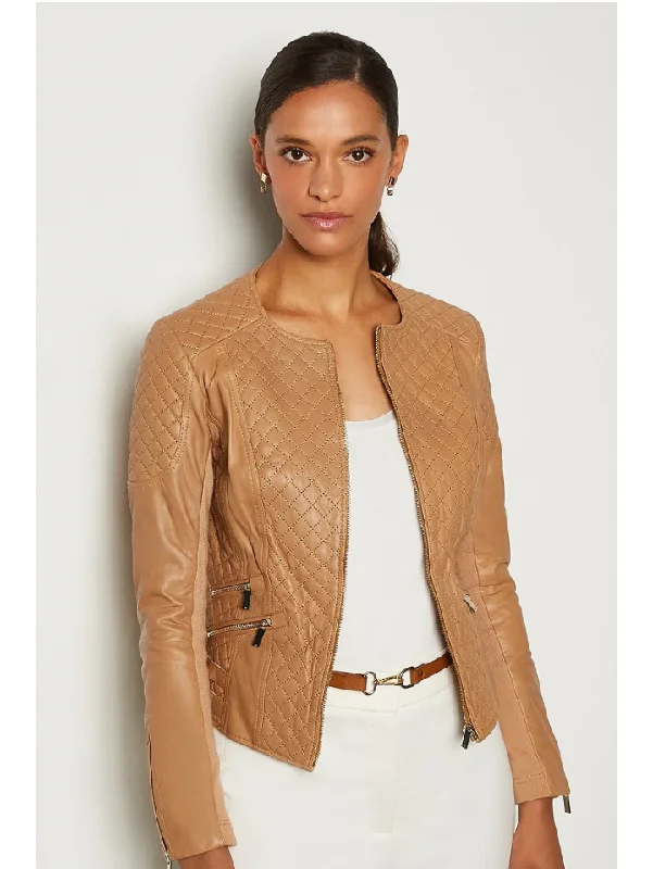 Women’s Tan Beige Leather Biker Jacket Faux Fur Jacket Real Fur Jacket Shearling Jacket Women’s Tan Beige Leather Biker Jacket Faux Fur Jacket Real Fur Jacket Shearling Jacket