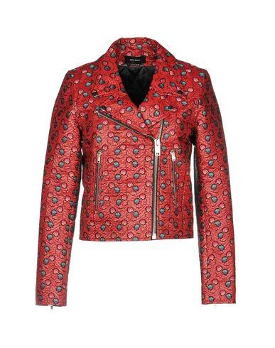 Isabel Marant Women Jacket Red 12 UK Zippered Front Buttoned Front Snap Front