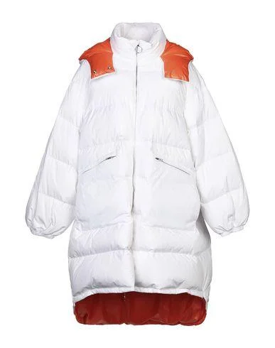 Maison Margiela Women Down jacket White S INT Zip Front Button Front Snap Front