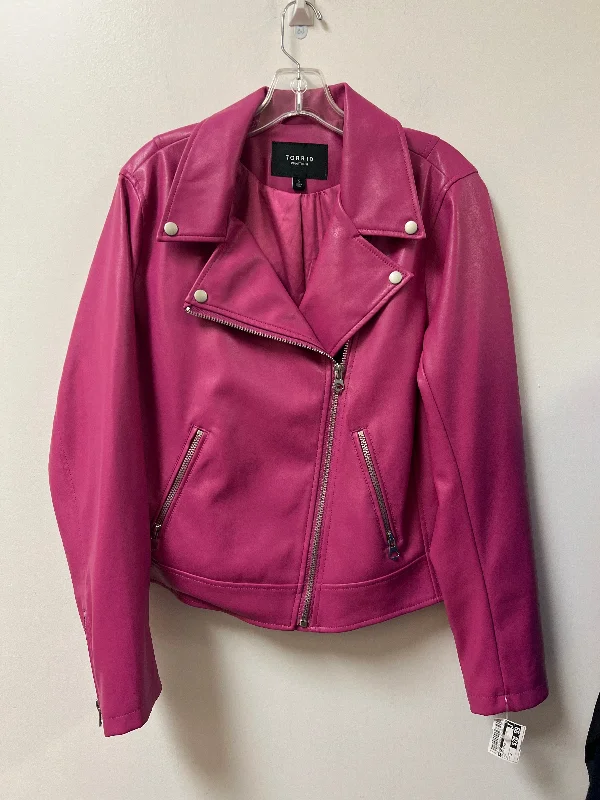 Jacket Other By Torrid In Pink, Size: 2x Nylon Fabric Polyester Fabric Spandex Fabric