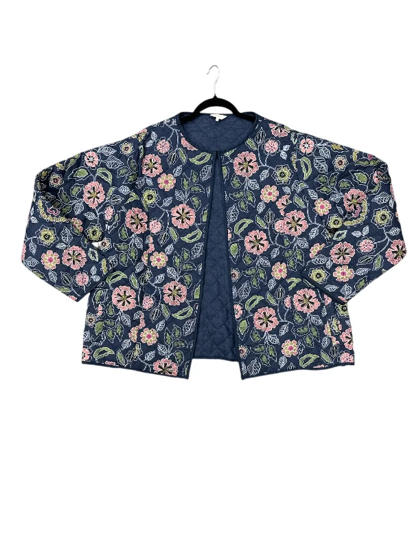 Jacket Puffer & Quilted By Cmc In Floral Print, Size: 4x Corduroy Jacket Velvet Jacket Brocade Jacket