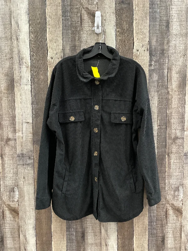 Jacket Shirt By Cmf In Black, Size: Xl Trench Coat Raincoat Waterproof Jacket