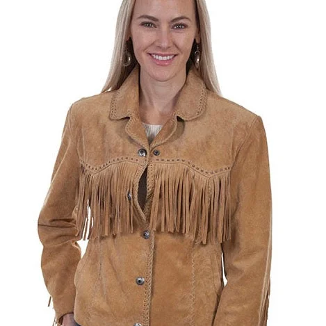 Suede Fringe Jacket at Bourbon Cowgirl One-Shoulder Jacket Off-the-Shoulder Jacket Asymmetrical Jacket