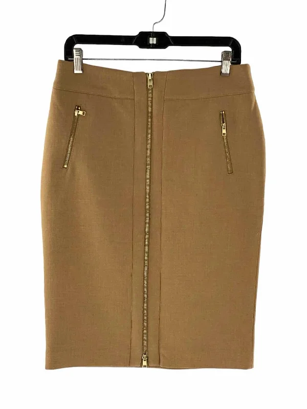 Ann Taylor Size 8 Brown Skirt leather skirt refined