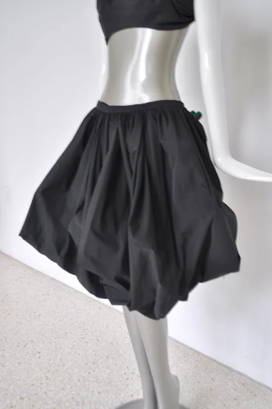 Azzedine Alaia avant-garde balloon skirt linen skirt natural