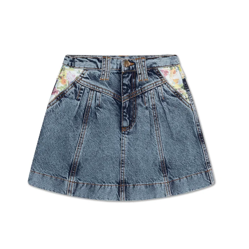 Bob Denim Skirt by Repose AMS linen skirt light