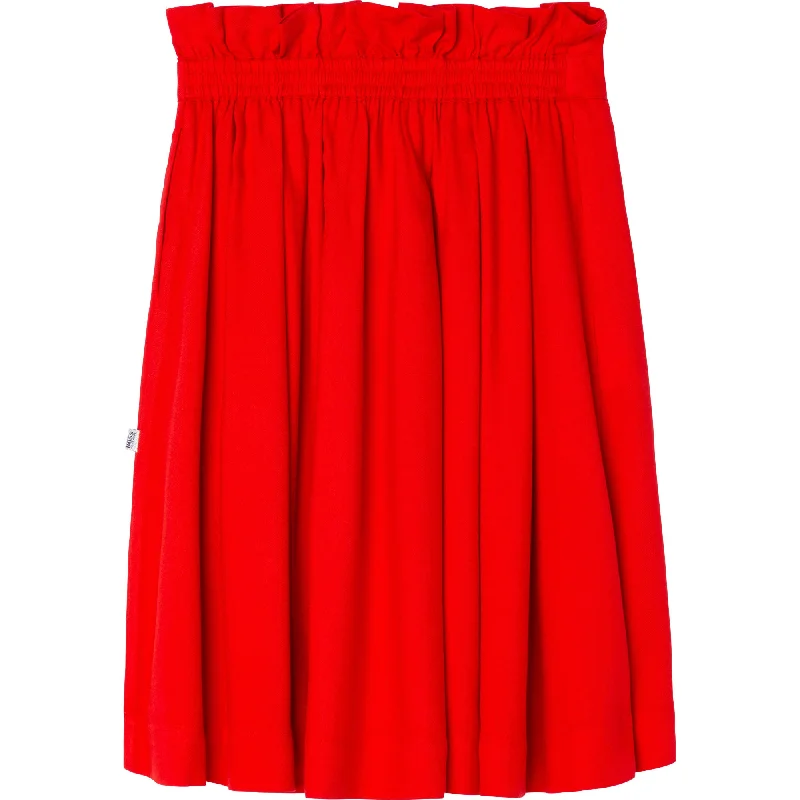 Boss J13105 Kids Skirt Red linen skirt relaxed