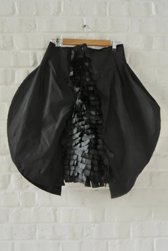 Comme des Garçons avant-garde balloon skirt ad 2008 Rei Kwakubo leather skirt sleek