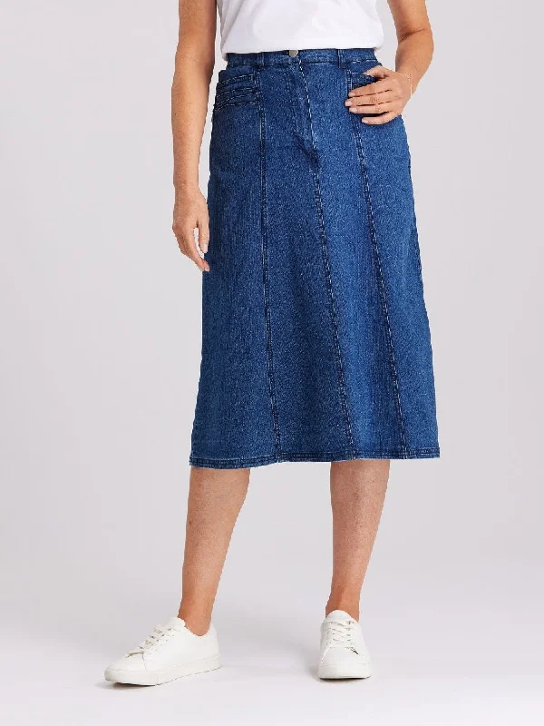 Heritage Denim Skirt denim skirt trendy