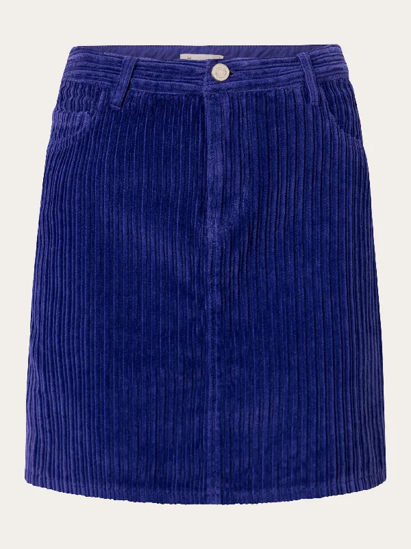 Irregular corduroy skirt - Deep Purple corduroy skirt cozy