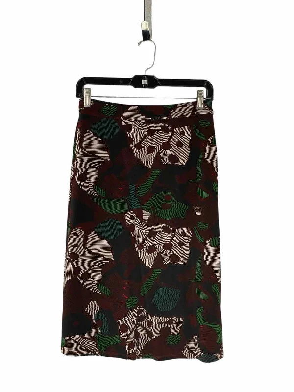 Isla Maude Size XS Black/White Red/Green Print Skirt velvet skirt plush