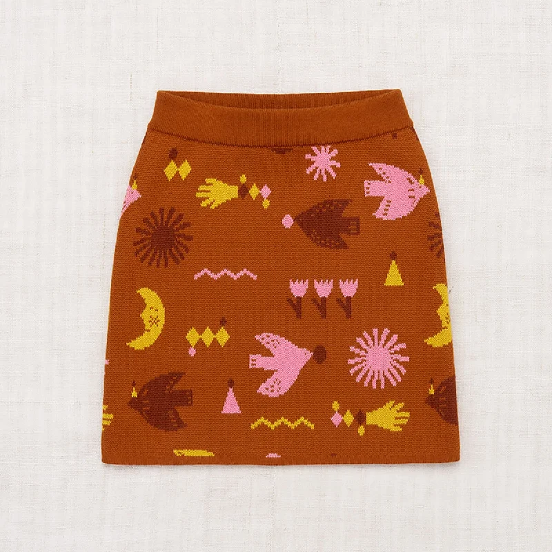 Jacqueline Skirt in Gingerbread Daleyden Fête Jacquard by Misha & Puff - Last Ones In Stock - 3-5 Years leather skirt modern