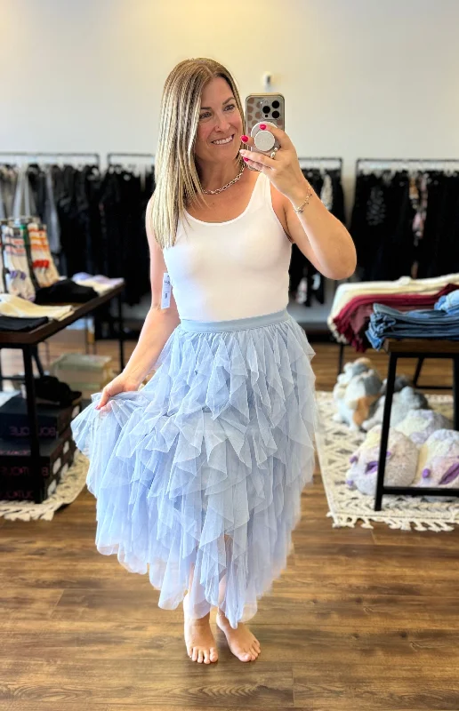 Jaime - Tutu Tulle Midi Skirt denim skirt classic