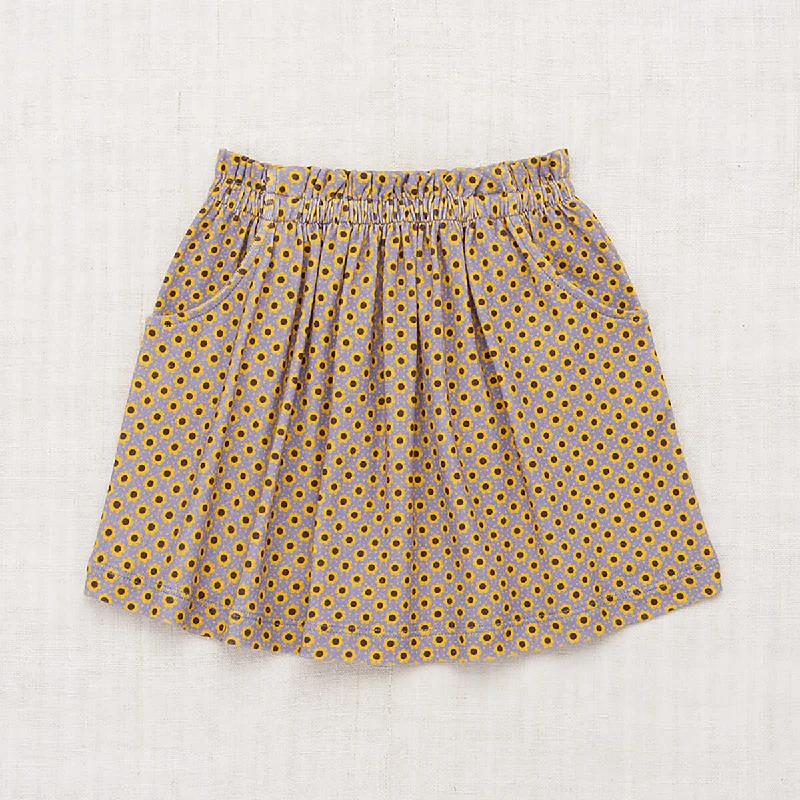 Sadie Skirt in Pewter Flower Dot by Misha & Puff silk skirt luxurious