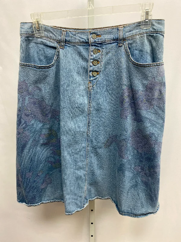 Size 14 Pilcro Denim Skirt velvet skirt glossy