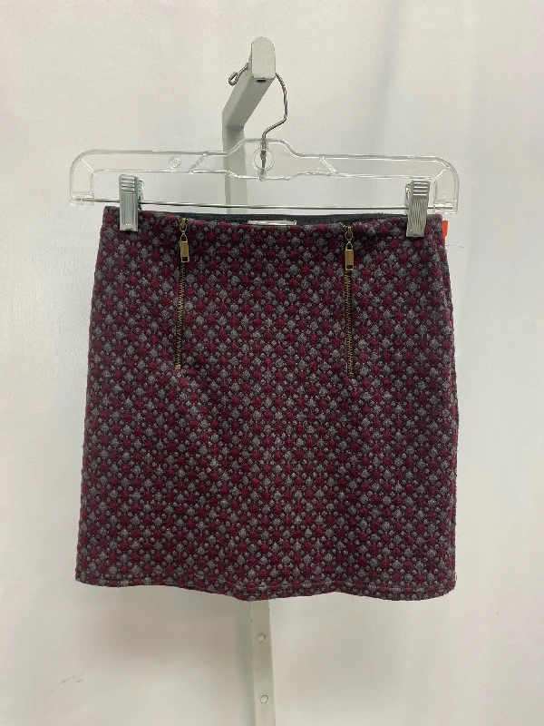 Size XS cooperative Burgundy Print Junior Skirt boho skirt vibe