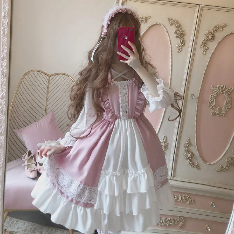 Soft girl cute lolita skirt YV47160 lace skirt elegant