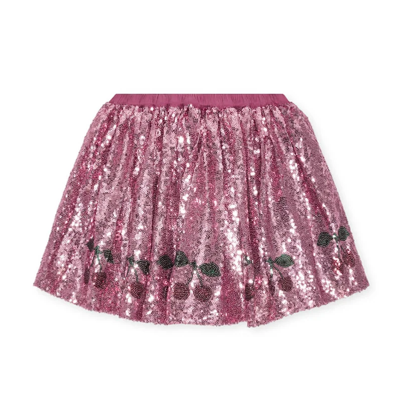 Starla Sequin Skirt in Blush by Konges Slojd silk skirt lustrous