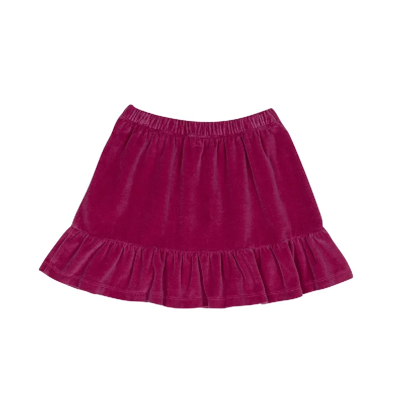 Velour Skirt in Pale Magenta by Wynken corduroy skirt textured