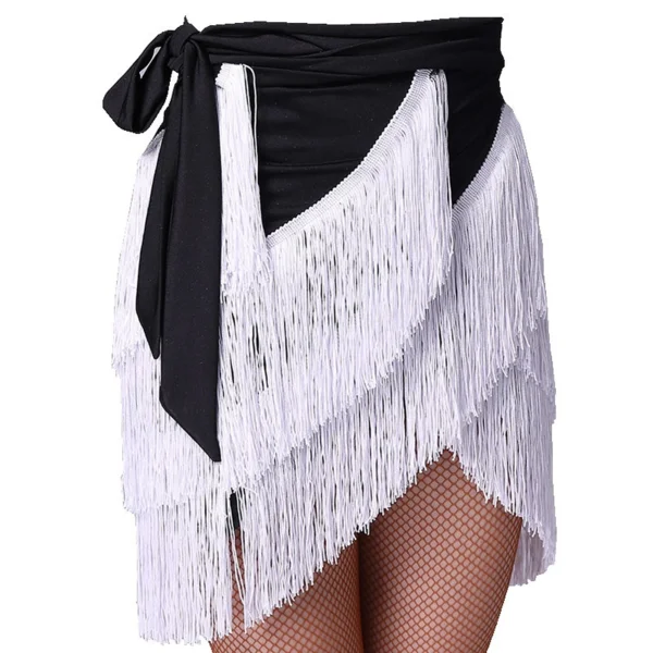 Wrap Short Latin Skirt with Tassels leather skirt durable