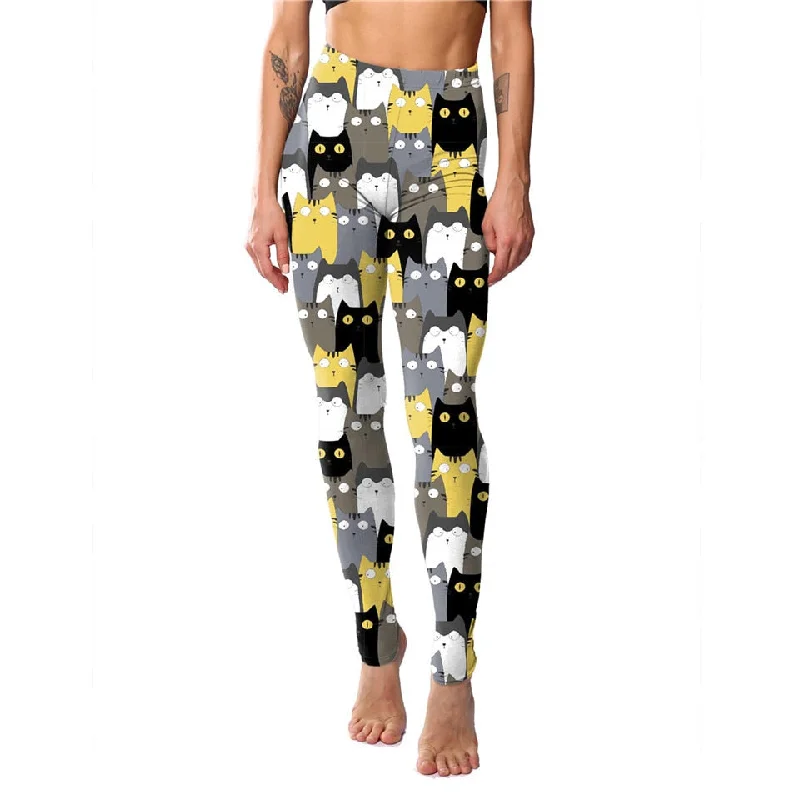 2021 New Cartoon Fitness Women Leggings Cat Print Elastic Leggins High Quality Polyester Plus Size Ankle-Length Pants Leggings Trendy Color Block Leggings 2021 New Cartoon Fitness Women Leggings Cat Print Elastic Leggins High Quality Polyester Plus Size Ankle-Length Pants Leggings Trendy Color Block Leggings