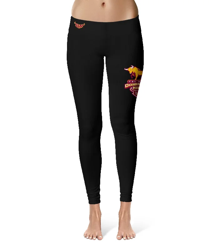 Cal State Dominguez Hills DH Large Logo on Thigh Black Yoga Leggings for Women by Vive La Fete Stylish Everyday Leggings Cal State Dominguez Hills DH Large Logo on Thigh Black Yoga Leggings for Women by Vive La Fete Stylish Everyday Leggings