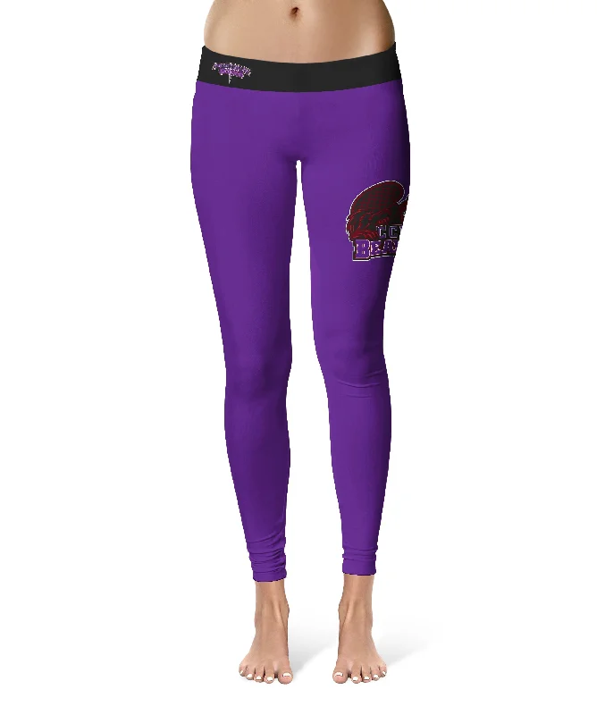 City College of New York CCNY Game Day Logo on Thigh Purple Yoga Leggings for Women by Vive La Fete Stylish Capri Leggings City College of New York CCNY Game Day Logo on Thigh Purple Yoga Leggings for Women by Vive La Fete Stylish Capri Leggings