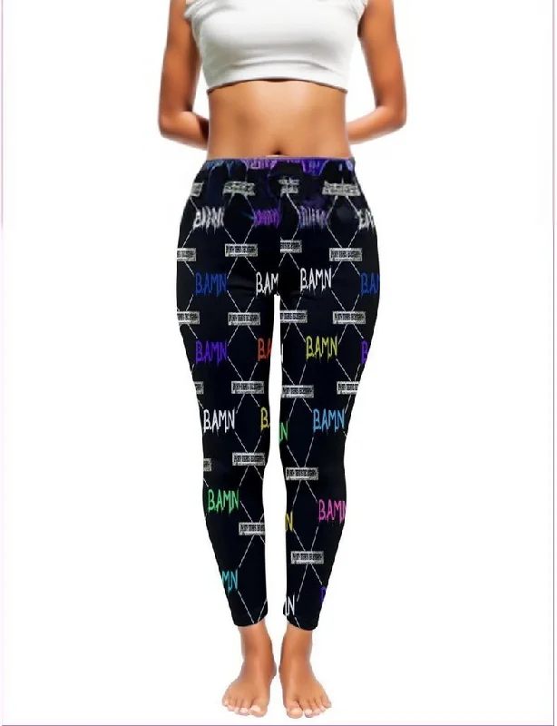 B.A.M.N in Color Fleece Leggings Trendy Activewear Leggings