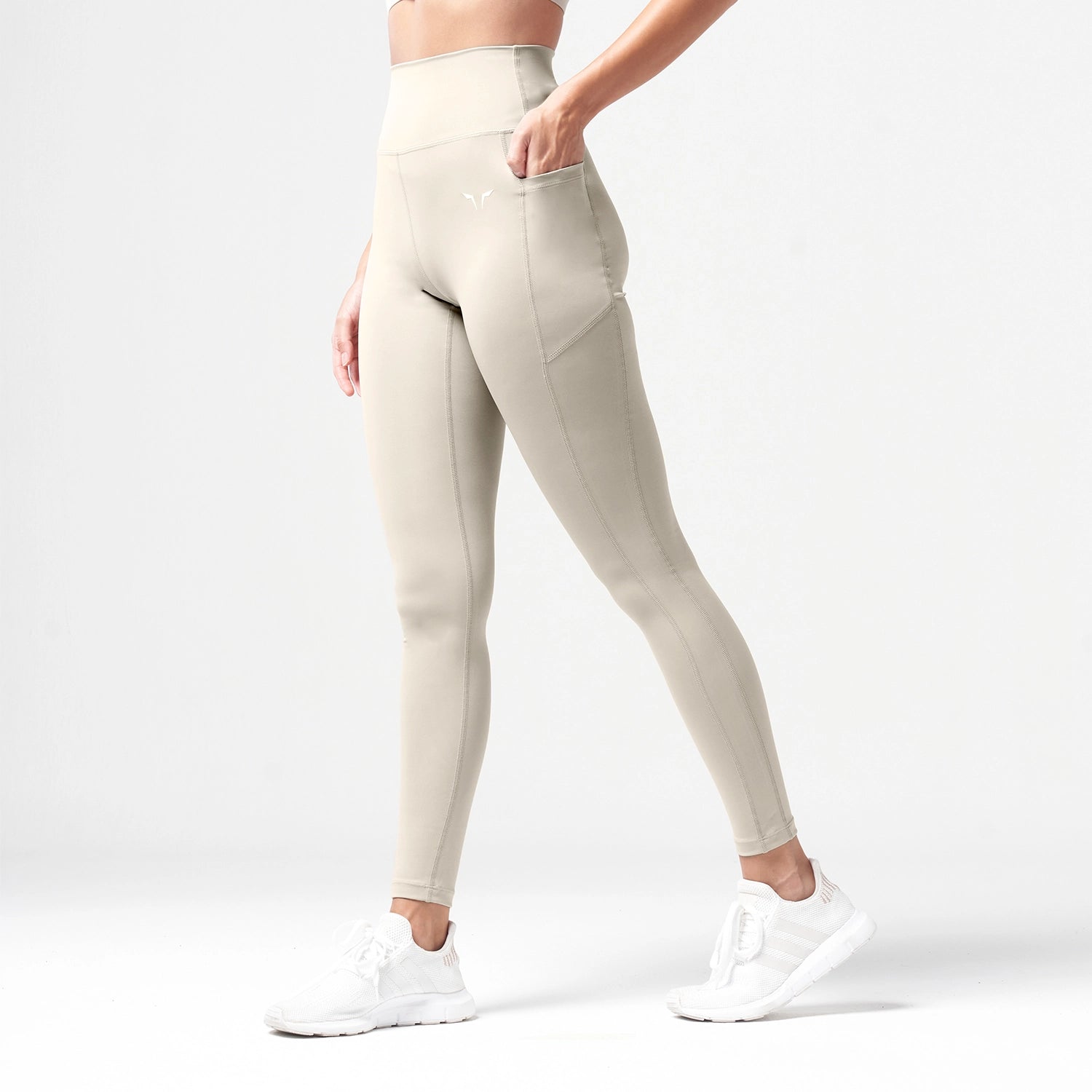 Essential High Waisted Leggings 27" - Silver Lining Stylish Stretch-Waist Leggings