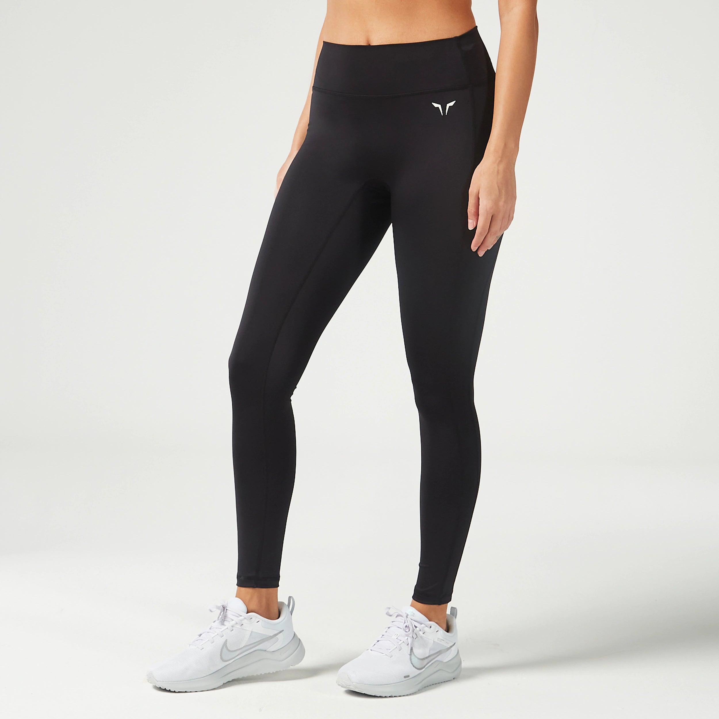 Essential Mid-Rise Leggings 27" - Black Casual Sporty Leggings