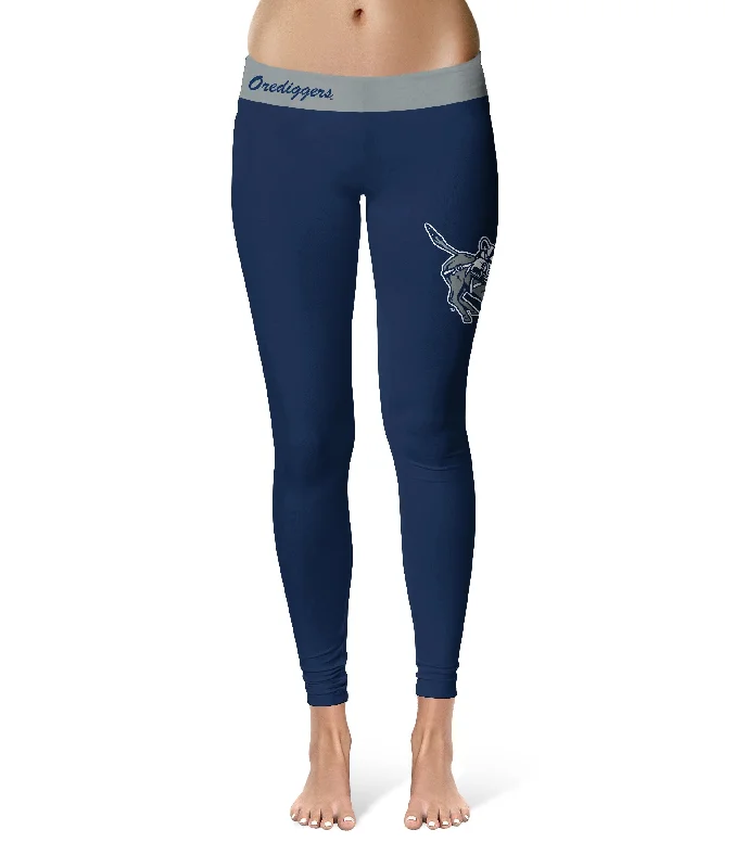Mines Orediggers Game Day Logo on Thigh Blue Yoga Leggings for Women by Vive La Fete Cozy Sweat-Wicking Leggings Mines Orediggers Game Day Logo on Thigh Blue Yoga Leggings for Women by Vive La Fete Cozy Sweat-Wicking Leggings