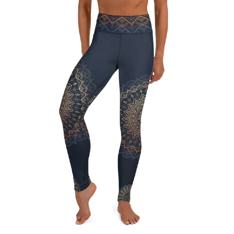 Royal Mandala High Waist Yoga Leggings Trendy Patterned Leggings